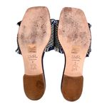 J. McLaughlin  Navy Blue ‘Lile’ Raw Edge Denim Sandals, Size 6 Photo 6