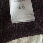 Elie Tahari  Rhinestone Edged V Neck Sweater Pleated Puff Short Sleeve Black S Photo 5