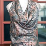 Ro & De ANTHROPOLOGIE  Paisley Halter Top M Pink/Blue NWT Photo 0