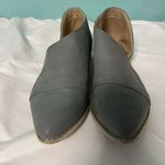 JG Women's Faux Leather Suede Gray Flats D'Orsay Cutout Slip On Shoes Sz 7 S Photo 1