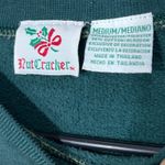 Nutcracker Crewneck Sweatshirt Green Teddy Bear Christmas Tree Embroidered M Size M Photo 2