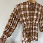 Free People We The  Dress Women's XS By‎ The Way Plaid Mini Tunic Button Pockets Photo 1