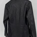 wilson's leather  Black Women's‎ 100% Genuine Leather Blazer Gold Lining - Small Photo 8