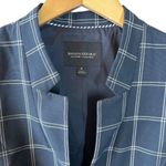 Banana Republic Navy Windowpane Open-Front Blazer Size 6 Photo 2