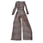 LTS Long Tall Sally Animal Print Long Sleeve Jumpsuit Stretch Comfy Size 6 Photo 6