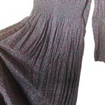 Karin Stevens Vintage  Black Purple Floral Flowy Zip Up Back Dress Petite size 6 Photo 6