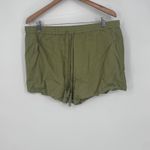 ANDIE The Short Olive Green Linen Blend Drawstring Casual Summer Shorts Size XL Photo 1