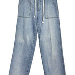 Ralph Lauren Vintage Polo Drawstring Wide Leg Jeans Womens 8 Utility Button Fly Photo 0