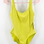 Solid & Striped Swimsuit Size Small Annemarie One Piece Chartreuse Ribbed NWT Photo 1