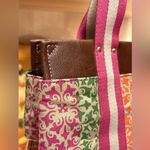 Tommy Hilfiger  Colorful Fabric And Faux Leather Satchel Handbag Shoulder Bag NWT Photo 1