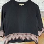 Maje  Black Zig Zag Trim Sweater S/M Photo 0
