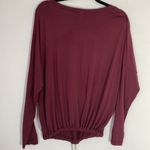 Eberjay Eberjey Heather burgundy tie waist long sleeve sleep top Medium Photo 4