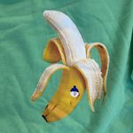 J.Crew Edie Parker x  Hoodie Weekend Banana Graphic Oversized Grass Green Small Photo 9