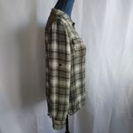 Band of Gypsies Sheer Plaid Button Down Shirt with Lace Photo 3