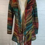 Live and let live Womens Size M Open Front 3/4 Sleeve Hooded Cardigan Sweater Photo 0