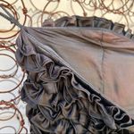 Gunne Sax Vintage 80s black satin ruffle sequin cocktail prom dress Photo 8