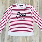 Banana Republic “Paris” red white Navy sweater sz small Photo 7