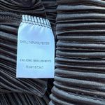 Hello Molly NWT Plisse Perfect Neck Wrap Pleated Column Maxi Dress Black Size 4 Photo 6