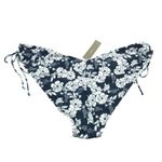 J.Crew Hipster Curved-Waist Cheeky Bikini Bottom Magnolia Floral Navy Blue XXS Photo 1
