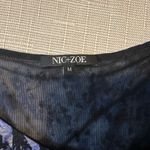 Nic+Zoe Geometric Abstract Pattern Twist Dress Size MED Blue Black Photo 7