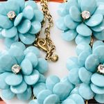 J.Crew  Blue Flower & Rhinestone Statement Necklace 21.5” Photo 4