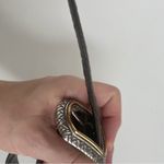 Brighton Belt Marcus Two-Tone Reversible Leather Western Silver Gold Brown Black Photo 2