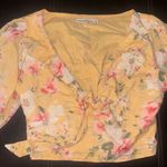 Abercrombie & Fitch A&F Tie-Front Puff Sleeve Top Photo 1