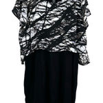 Lane Bryant  Size 18 Dress Black & White Abstract Short Sleeve Formal‎ Workwear Photo 0