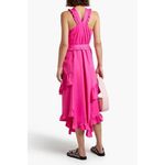 Derek Lam New 10 Crosby  Dasha Halter Midi Dress Pink Ruffle Keyhole High Low  4 Photo 7