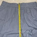 Umgee  womens large linen blend baby blue ruffle shorts no pockets elastic waist Photo 1