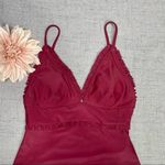 Cupshe  Ruffle One Piece Swimsuit Red Maroon Small Nwt Photo 5