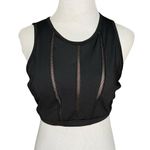 Good American Mixed Mesh Athletic Crop Top Black Size 3/Large Tank Sleeveless Photo 2