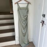 Reformation NWT Vesper Satin Maxi Dress in Salvia Green Photo 2