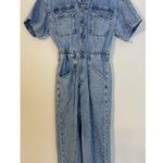 Free People  Marci Denim Jumpsuit in Wash Powder Size Small Photo 2