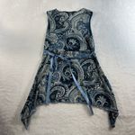 90s Y2K L Large Babydoll Top Fairycore Hot Tempered Asymmetric Boho Whimsy Fairy Blue Photo 8