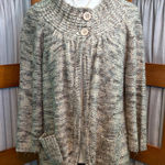 Art And Soul Marled Knit Cardigan Brown Size L Photo 0