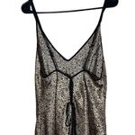 California Dynasty Leopard Print Spaghetti Straps V Neck Slip Dress Vintage L Brown Size L Photo 5