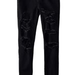 American Eagle  Jeans Curvy Distressed High Rise Jeggings Black Size 2 Photo 12