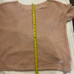 Hollister Pink Waffle Knit Sweater L Casual Boho Twilight Cabincore Fisherman Photo 5