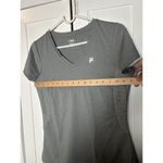 FILA Sport Women's Short Sleeve Athletic Grey Stretch V-Neck T-shirt Medium Photo 3