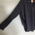 Free People Movement Long Sleeved Blue Gray Tee Shirt Side Split New Small Photo 1