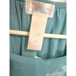 Adonna Sleepwear Embroidered Neck Short Sleeve Nightgown Sleep Dress Petite PM Blue Size M Photo 2