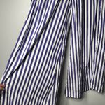 ONIA Chloe Striped Wide Leg Pants High Slit Photo 1