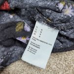 American Eagle American Eagle Outfitters Cropped Top Womens M Black Floral Button Ties Flowy Photo 12