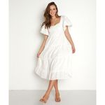 Show Me Your Mumu  Odette Midi Dress in White Small Womens Long Cotton Photo 11