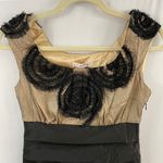 Lucy Paris New Lucy & Co Ruffle Spiral Sleeveless Tiered Mini Dress Black Nude Photo 2