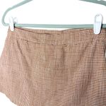Free People  Fitted Waist Straight Hem Plaid Big Dreams Mini Skort Size 4 Orange Photo 2