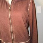 Vintage Y2K TWISTED HEART Zip Up Jacket Brown Fur Size Small/Medium Photo 1