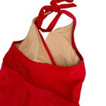 J.Crew  Halter Wrap Swim Dress One Piece in Bright Cerise Size 8 Modest Ruched Photo 10