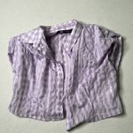 ZARA  Gingham Shoulder Pad Poplin Shirt Button Down Photo 7